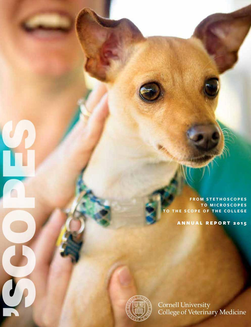 image of 'Scopes annual report 2015 cover featuring a small dog