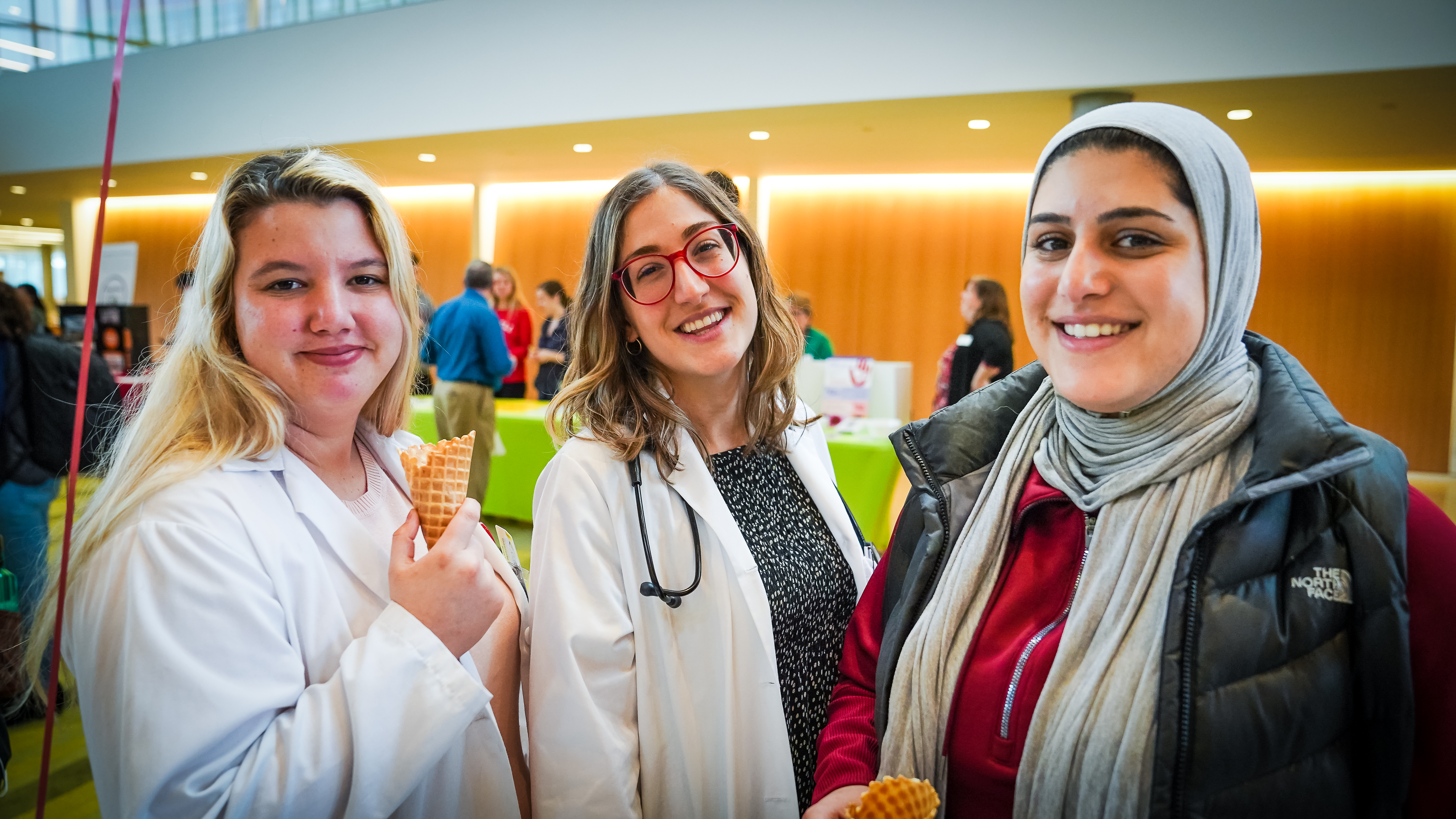 " CVM students pose for the camera at the 2019 Wellness fair