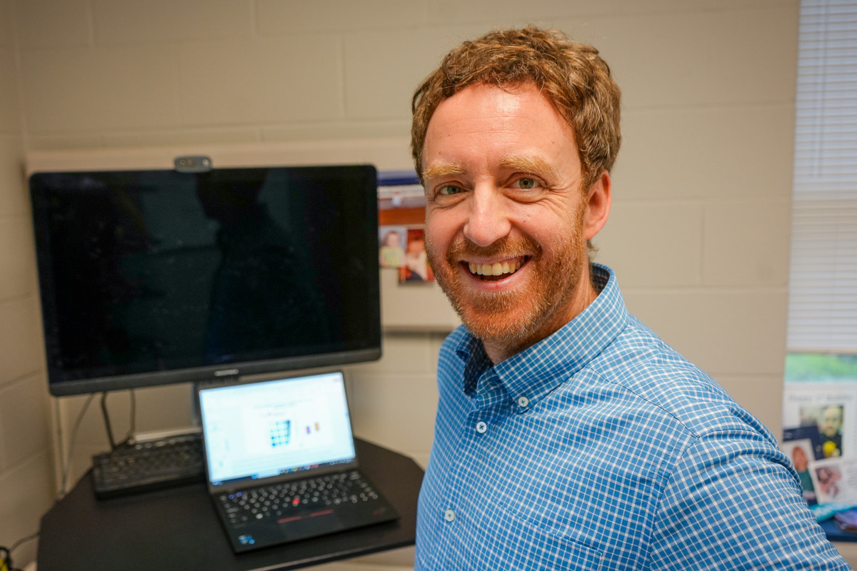 Charles Danko at his computer