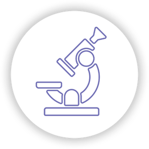 Purple microscope icon