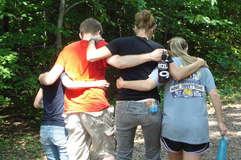 Students at orientation