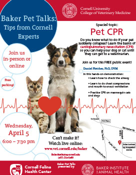 Promotional poster for pet CPR event