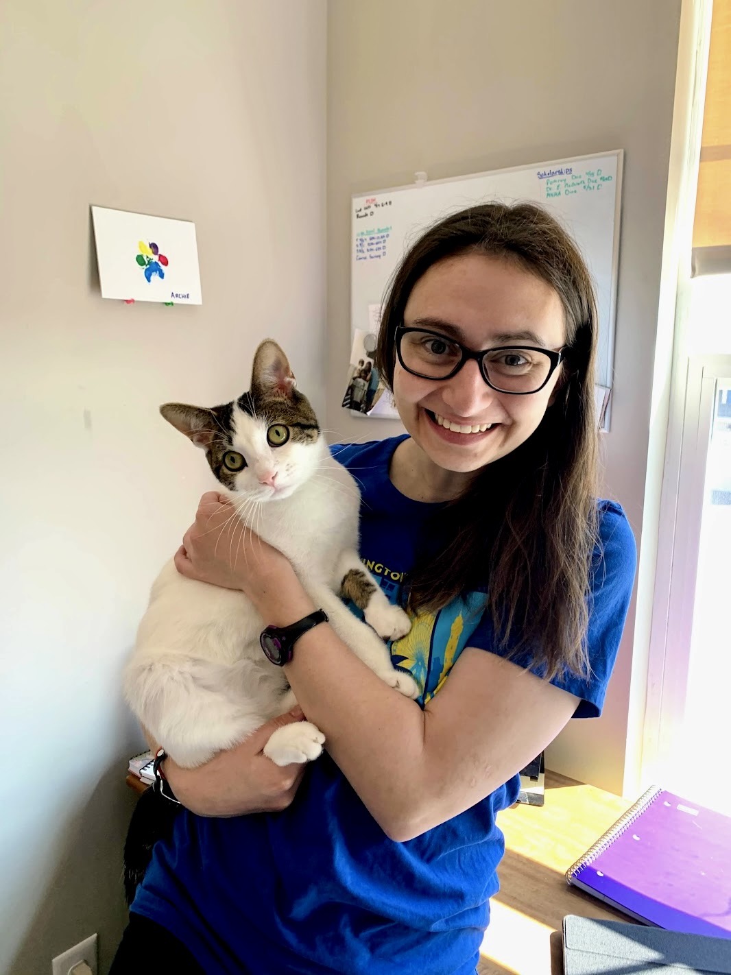 Abbey Bierman with her cat