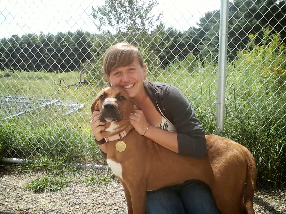 Cherokee the dog with owner Cynthia Hopf