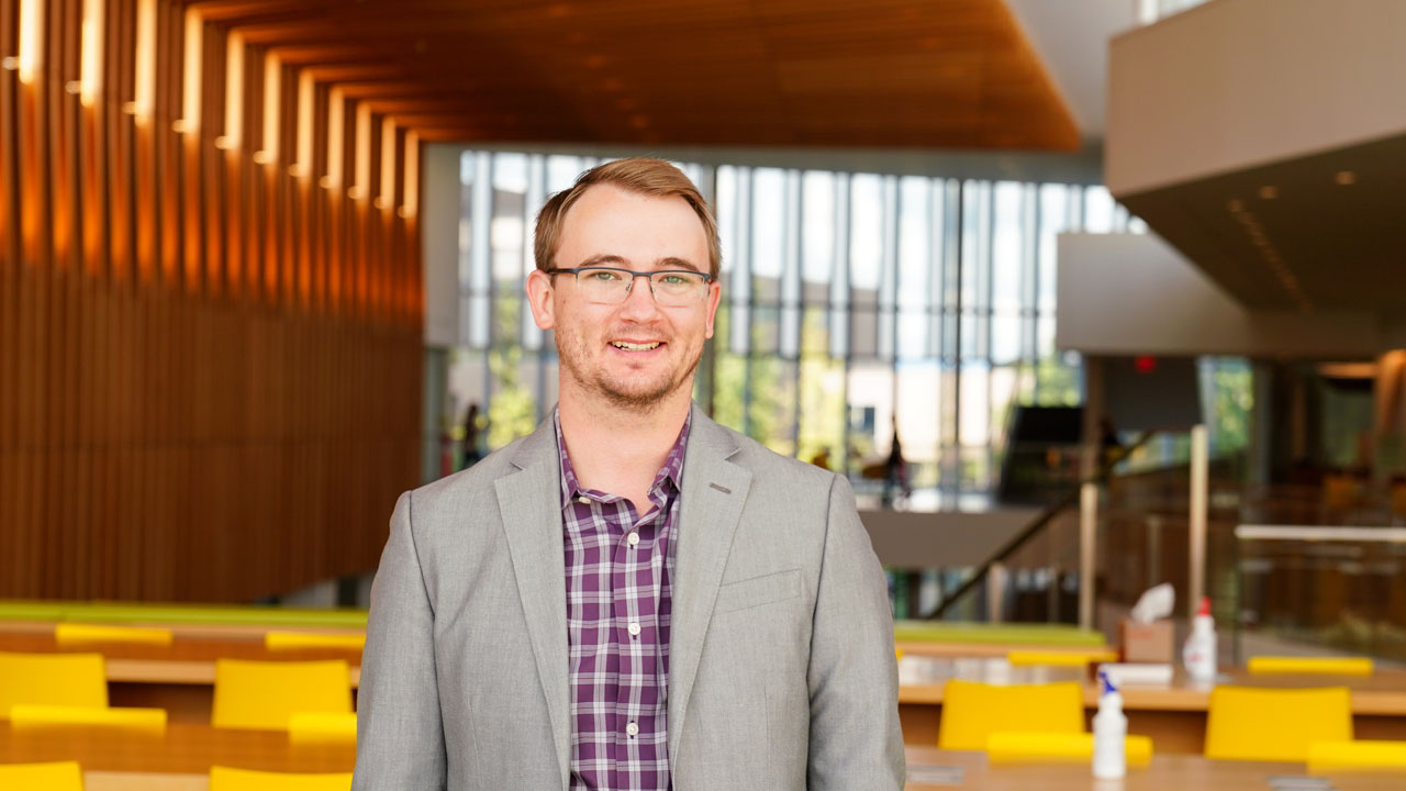 Dr. Clinton Neill in the CVM atrium