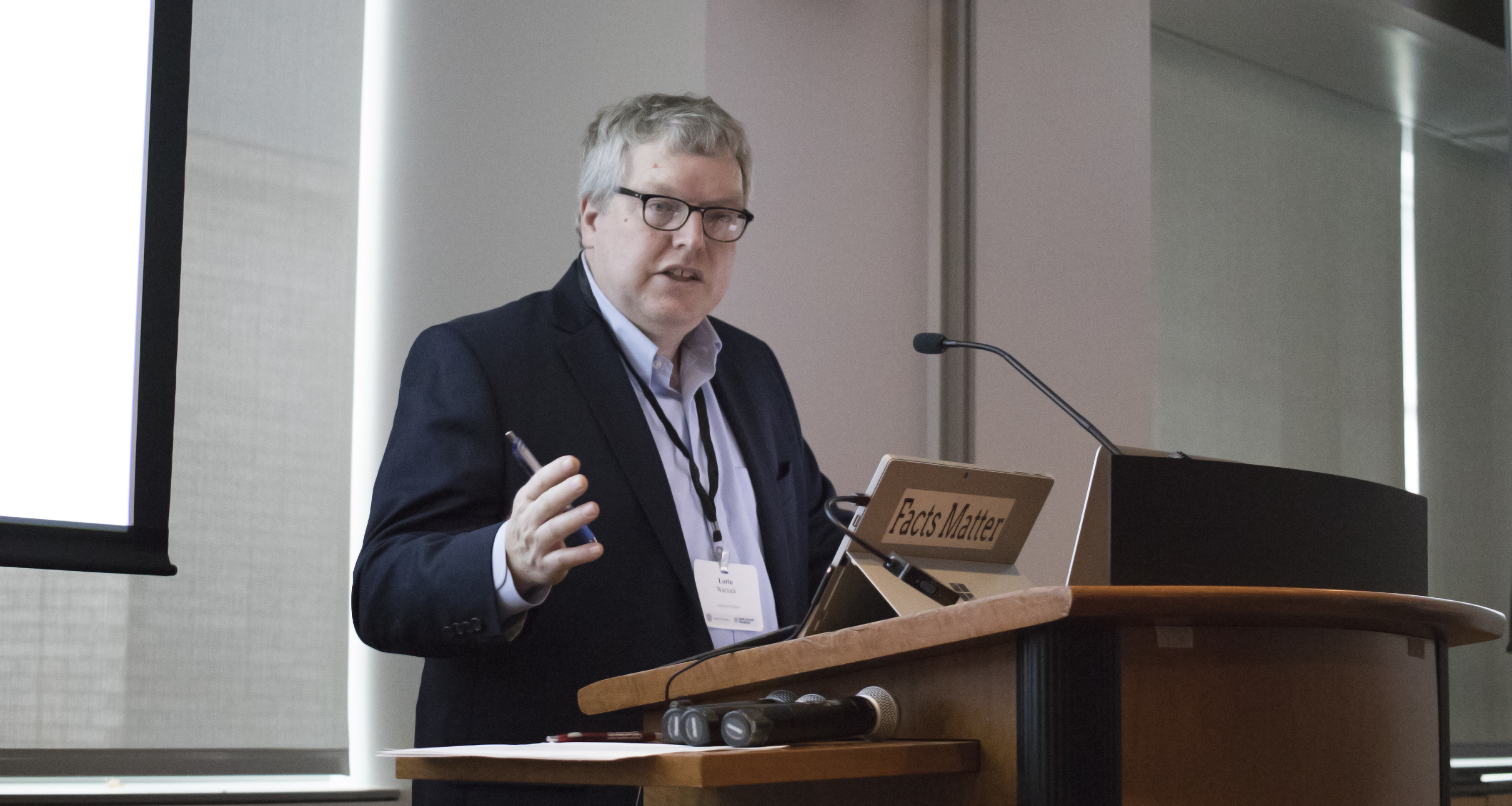 Dean Warnick welcomes attendees on day one