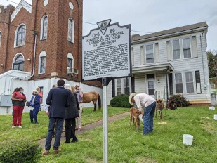 Dedication of the Lushington historical marker