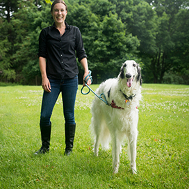 Dr Tait Wojno and her dog Hank