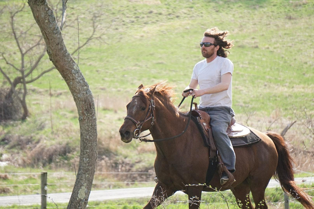 Elliot running with his owner