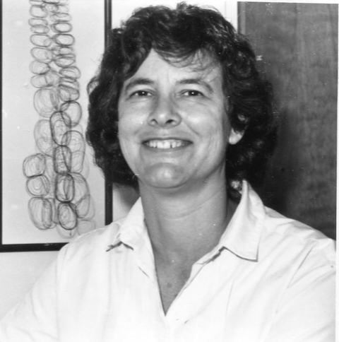 A black and white image of Dr. Cornelia Farnum taken in the 1980's when she was a professor at CVM.