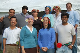 Group photo at a festival