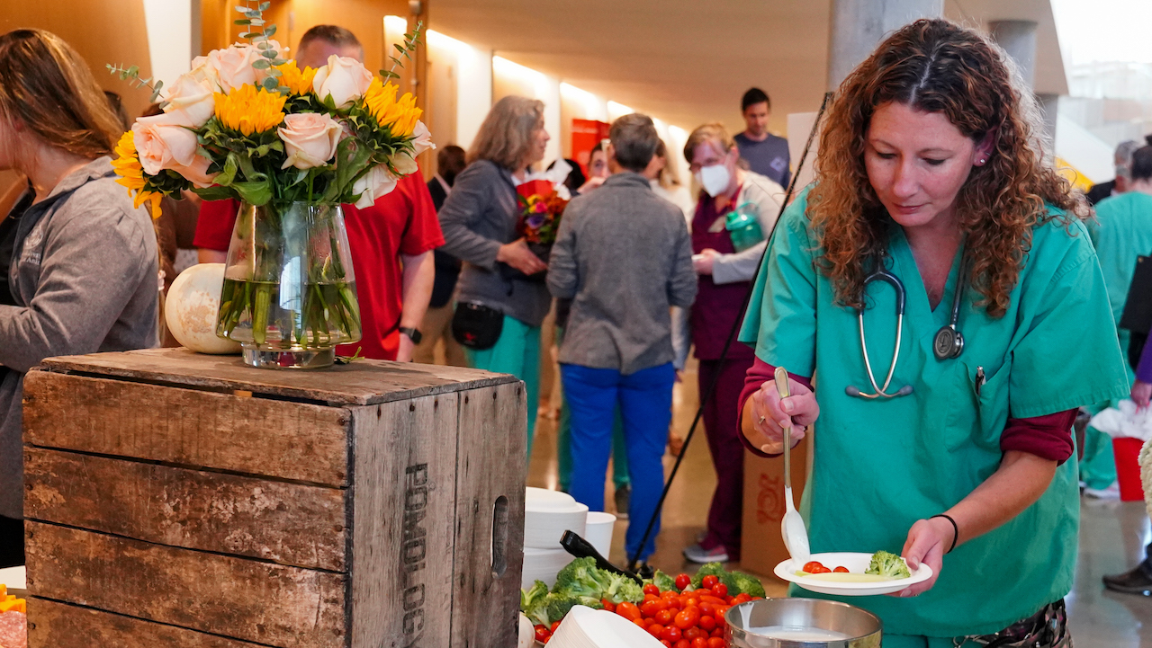 The staff awards reception in Takoda's Run Atrium