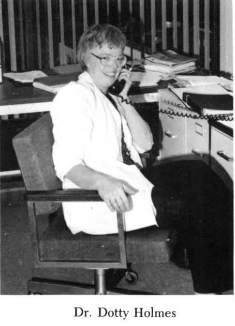 Dorothy Holmes, D.V.M. ’58, Ph.D. ’73, pictured in the 1982 college yearbook.