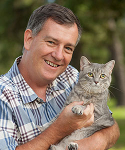 John Stuart Leslie Parker is studying immune responses in cats