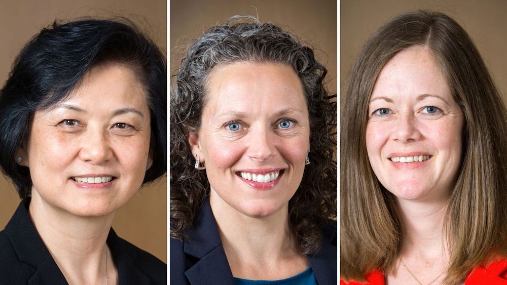 From left, Li, Meredith and Fiorella headshots