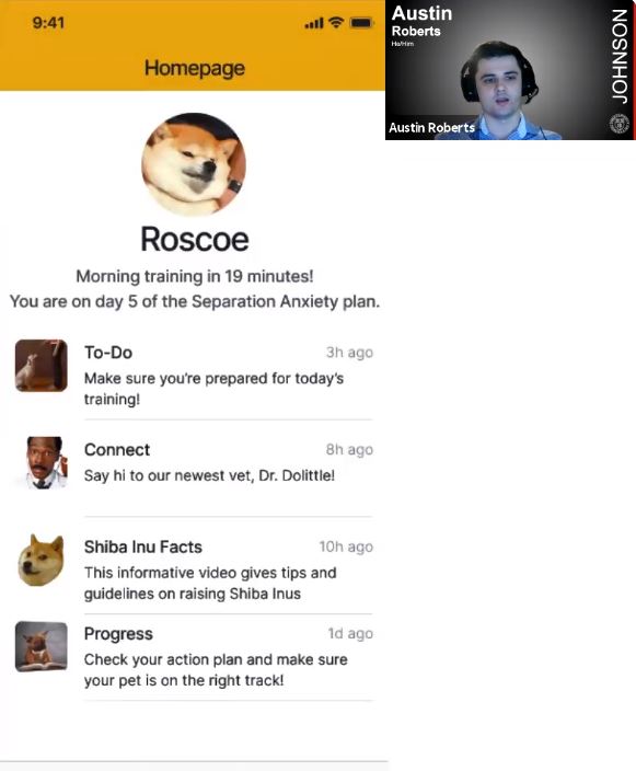 screenshot from Pawsitive presentation of their new app