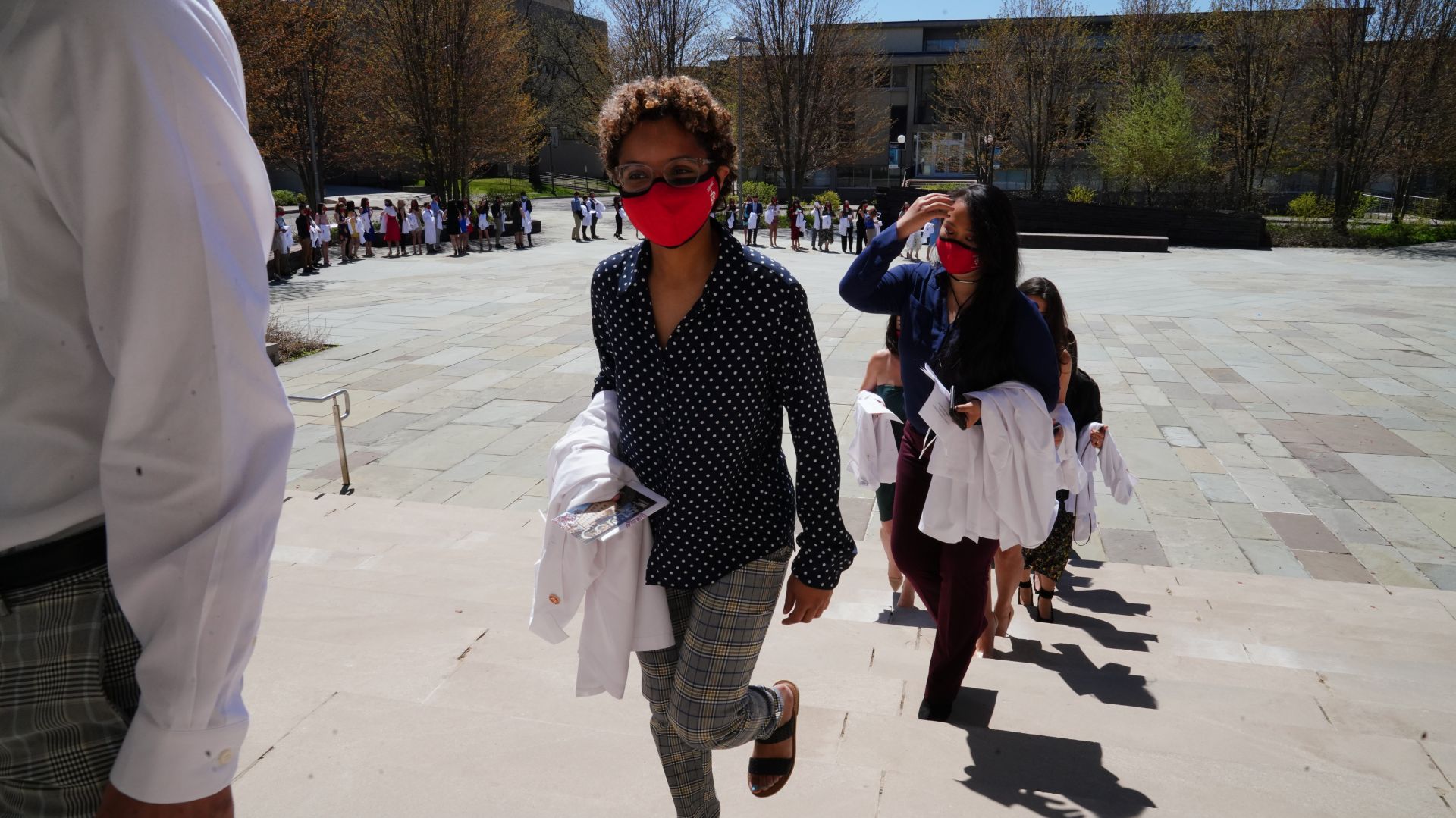 Students walking in Cornell