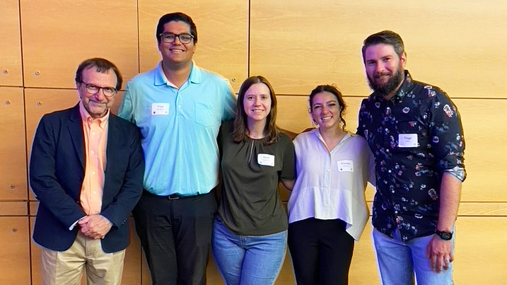 The student organizers with keynote speaker