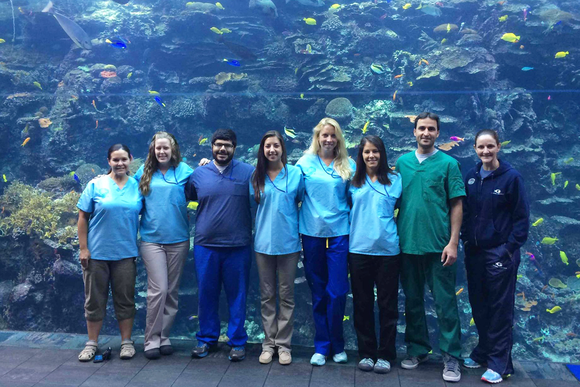 group picture of participants in the Aquavet program