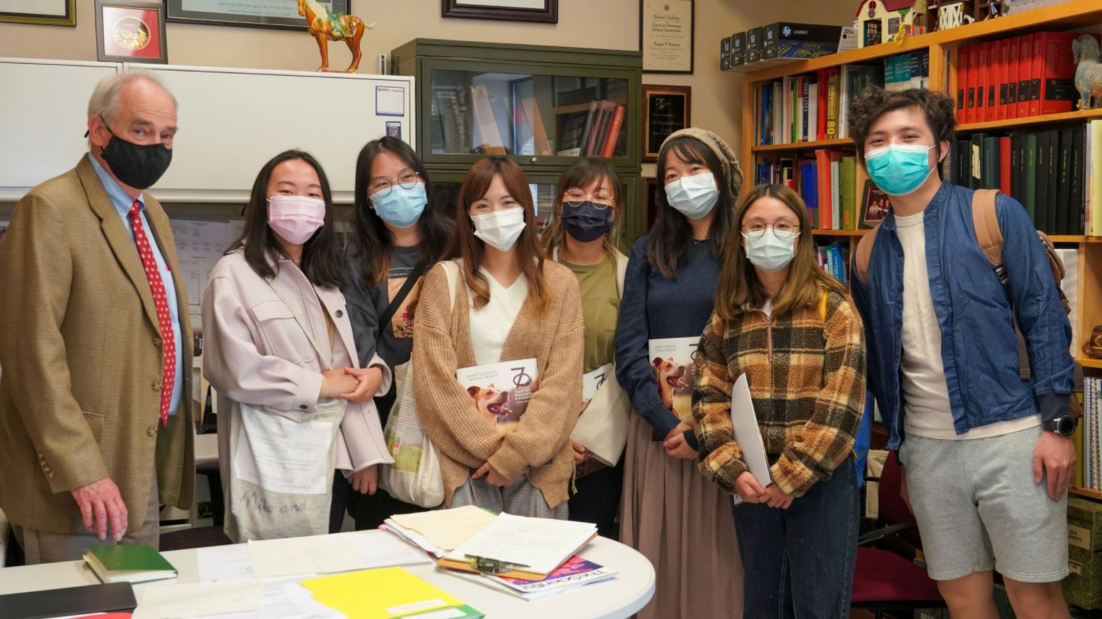 students from City U pose with Dr. Antczak