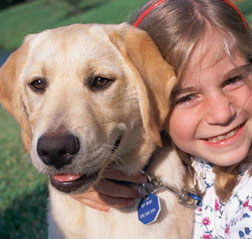 Girl and dog