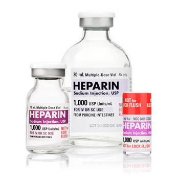 Heparin bottles