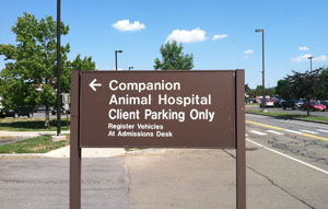 Companion Hospital entrance sign