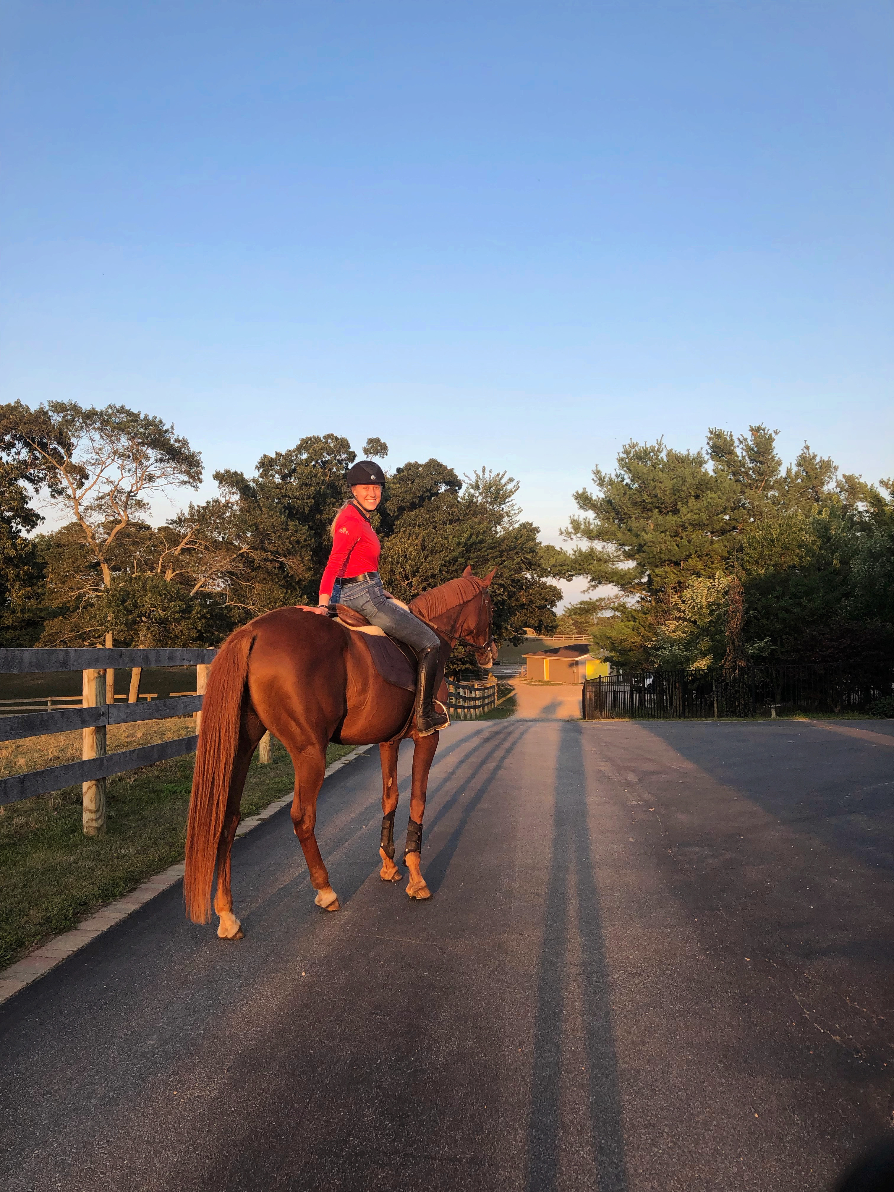 Prokop riding Astrid