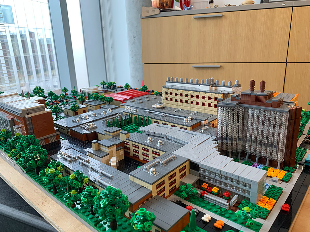 The CVM LEGO replica from above