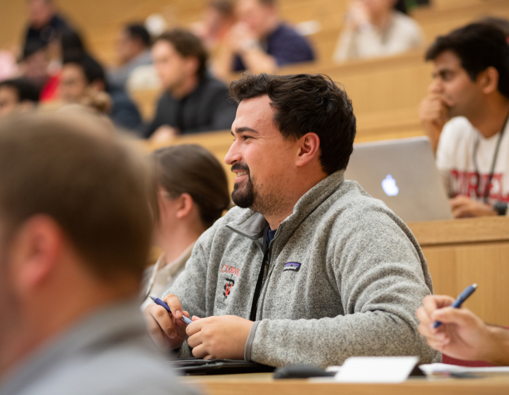 student in a classroom