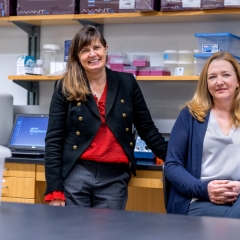 two women in a laboratory setting
