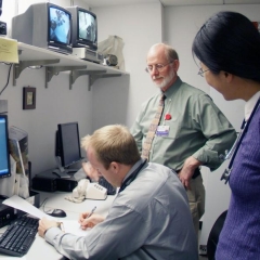 Dr. Hornbuckle with students circa 2005.