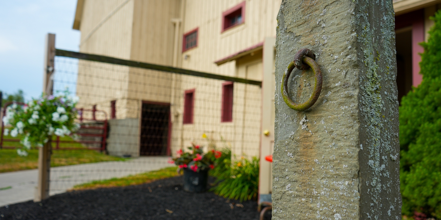 A photo of outside the McConville Barn. 