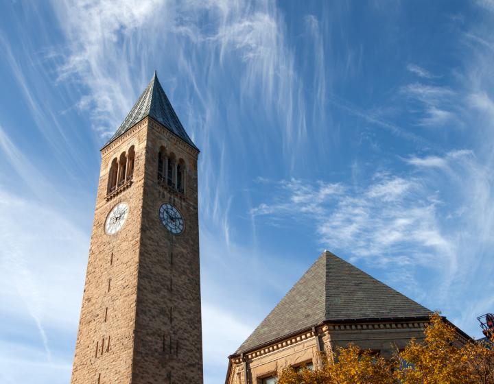 The famous Cornell Clock Tower