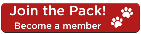 Red button with the wording "join the pack, become a member."