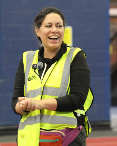 Danielle Eiseman leading a simulated disaster response exercise