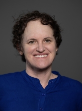 Carolyn Adler in blue shirt