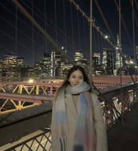 Francesca on a bridge