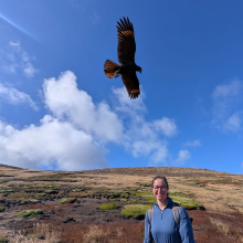 Dina with an eagle