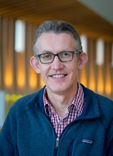 Dr Whittaker in atrium
