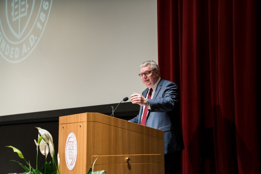 Dean Warnick at podium