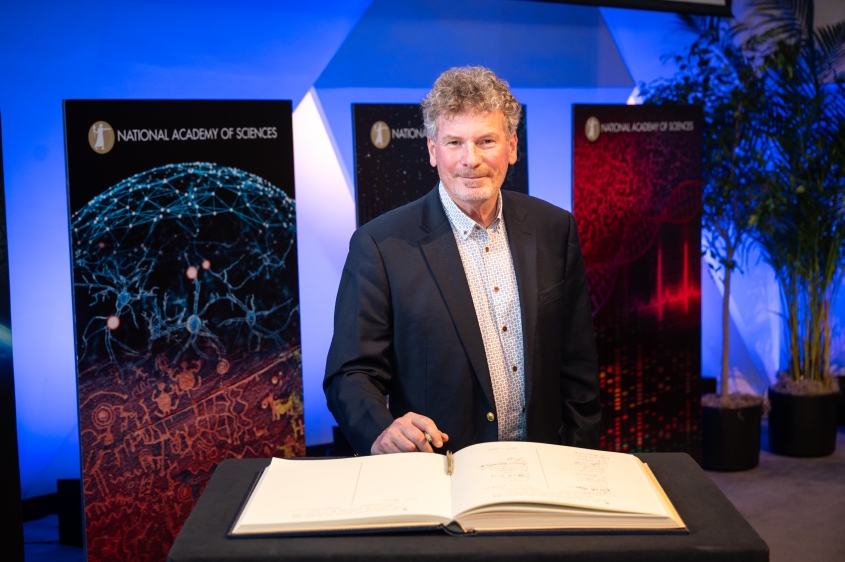 Dr. Colin Parrish appears at the National Academy of Science induction