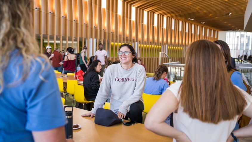 Students in the CVM atrium