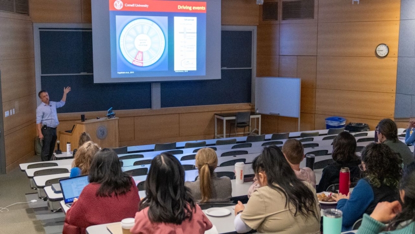 santiago peralta giving a lecture