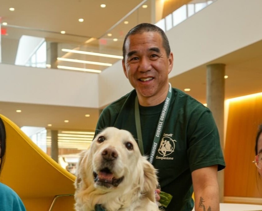 Paul Maza with dog