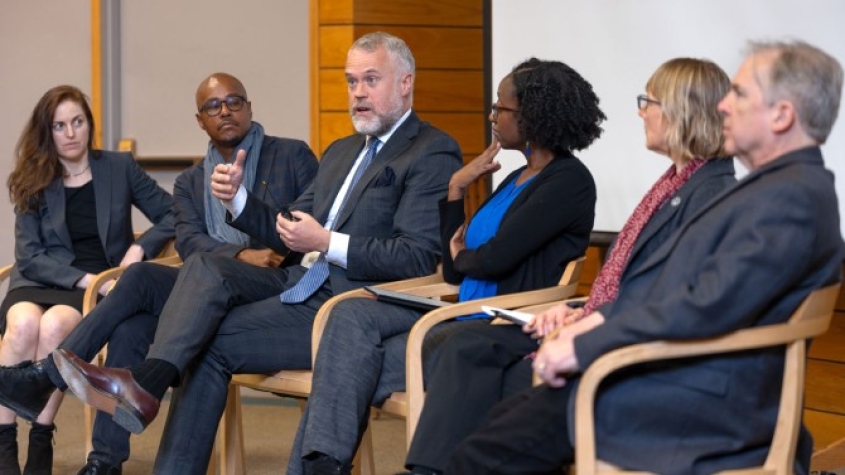 people on a panel discussion