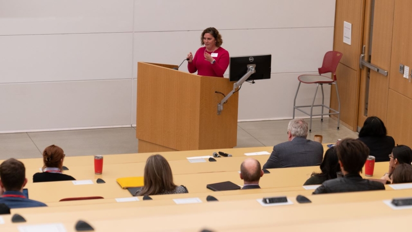 Paula Cohen presents to the conference audience