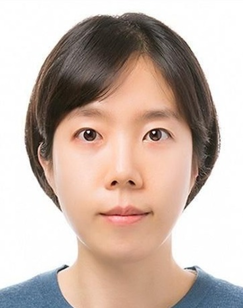 Portrait photograph of resident Dr. Dah Ihm Kim looking straight ahead at the camera in front of a white background