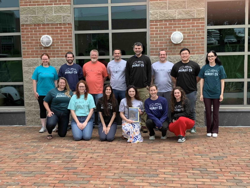 Class Photo for 2025 in front of Marine Science Building at Roger Williams U