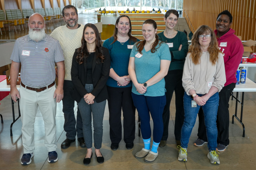 Members of the staff council standing together
